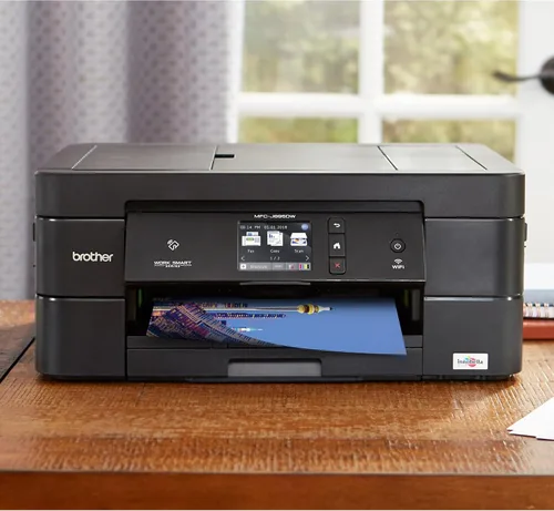 Vista 6 de Brother Impresora inalámbrica de inyección de tinta todo en uno, MFC-J895DW, color multifunción, impresión dúplex, NFC One Touch para conectar