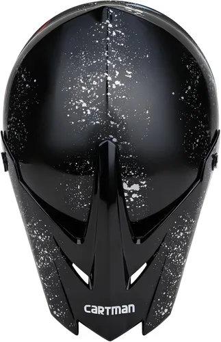 Vista 6 de CARTMAN Casco para adultos de bicicleta de tierra, casco de motocicleta de cara completa aprobado por el DOT, mate negro y amarillo para motocross