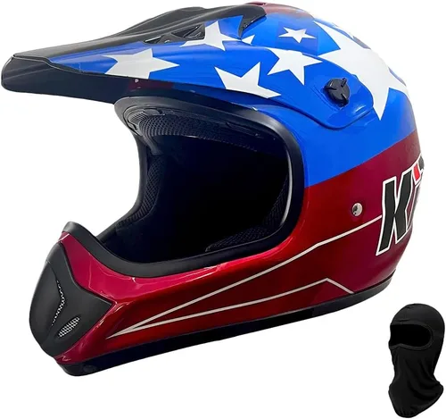 Vista 7 de KRN Casco todoterreno para adultos, casco ATV aprobado por DOT, casco de motocross dirt bike para motocicleta KY-128
