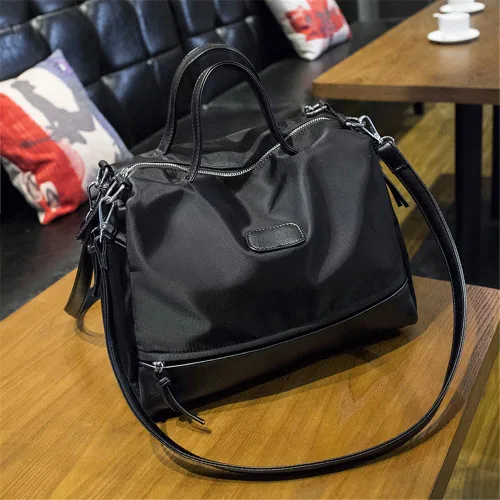 Vista 7 de MN & Sue Utilidad Nylon Oxford de Cruz Cuerpo ampliable Basic Lady Purse multifunción hombro Hobo Satchel