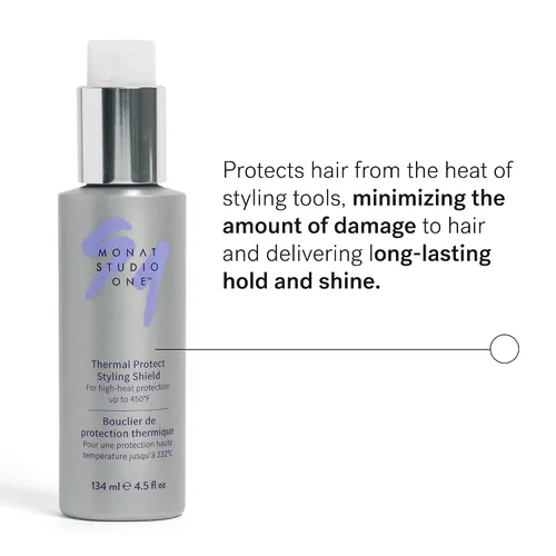 Vista 2 de MONAT Studio One Thermal Protect Styling Shield - Protector térmico para productos de peinado del cabello. Protección térmica para cabello contra
