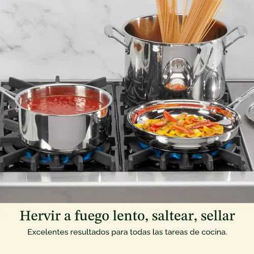 Vista 4 de Cuisinart - Juego de utensilios de cocina de 7 piezas, colección Chef's Classic de acero inoxidable, 77-7P1 77-7P1, dishwasher-safe pots and pans
