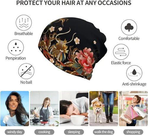 Vista 8 de Fantasy Dragon - Gorro multifunción con diseño de calavera suave y elástico gorro de invierno cálido bufanda de moda para hombres y mujeres