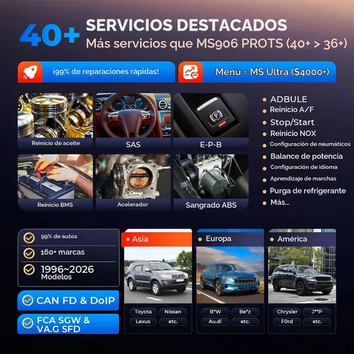 Vista 5 de Autel - Escáner TPMS MaxiPRO MP808TS, herram. de programación TPMS 2023, versión actualiz. de MP808, escaneo bidireccional MP808K, solución TPMS Rojo