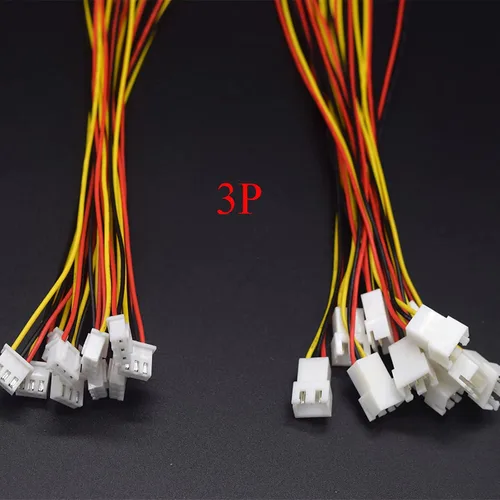 Vista 6 de Micro Jst 1.25 conectores de cable, 20 pares/40 unids 0.049 in 3 pines Jst macho y hembra conector conector con cables kit de cables para luz LED