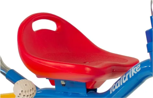 Vista 4 de Italtrike Triciclo de pasajero con asa de empuje y cesta para niños pequeños y niños, ingeniería superior, fuerte y duradero, fácil montaje, asiento