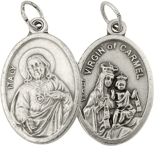Vista 31 de Catholic Patron Saint Medals Base en tono plateado, 1 pulgada, juego de 2