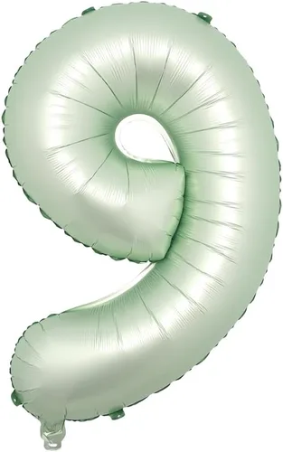 Vista 12 de Globos de papel de aluminio de 32 pulgadas de color verde oliva de 0, 1, 2, 3, 4, 5, 6, 7, 8, 9, globos de color verde helio, suministros de 32