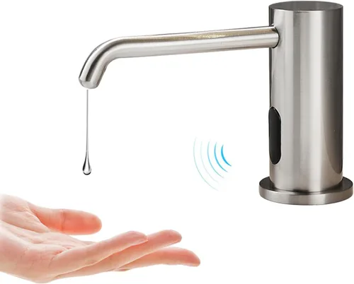 Vista 7 de Dispensador automático de jabón sin contacto con capacidad de 33.8 fl oz Sensores infrarrojos, dispensador de jabón integrado para fregadero