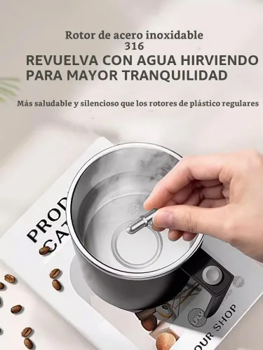 Vista 2 de Taza Autoagitadora, Taza de Café Autoagitadora, Adecuada para Café, Leche, Cacao y Otras Bebidas (Daik Negro, 12 Onzas)