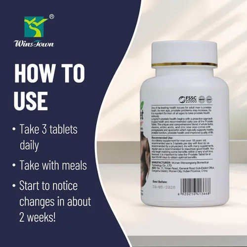 Vista 6 de Tabletas para la salud de la próstata, apoya el bienestar de los hombres, 60 unidades Con Saw Palmetto y raíz de jengibre, apoya el control