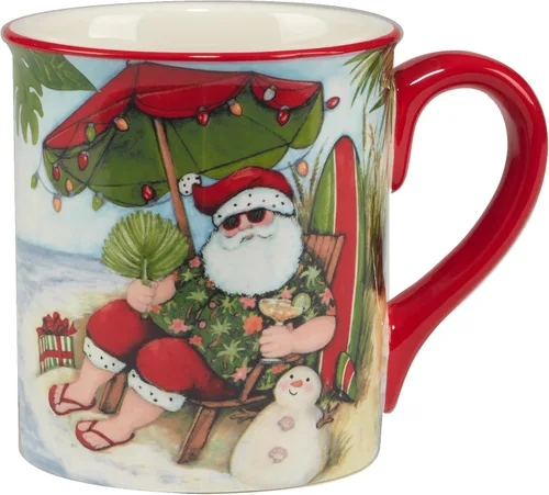 Vista 5 de Certified International Santa's Wish - Tazas de 16 onzas, juego de 4 diseños surtidos