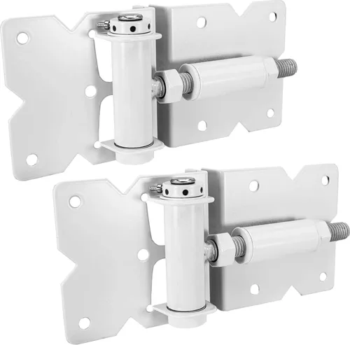 Vista 9 de Bisagra de puerta de acero inoxidable blanco para vinilo, esgrima de PVC - CAJA Cantidad 12