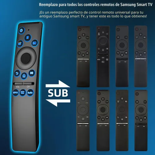 Vista 4 de Control remoto universal retroiluminado para Samsung Smart TV, reemplazo de control remoto Samsung, compatible con televisores inteligentes UHD QLED