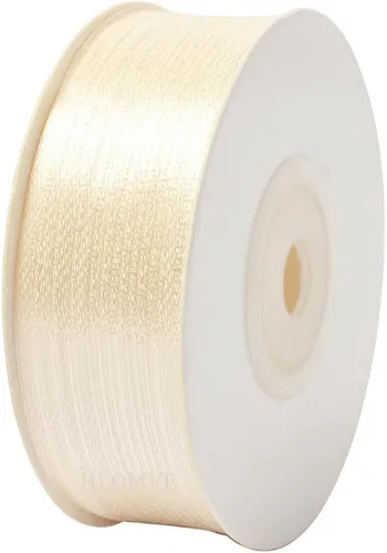 Vista 52 de Cinta de Satén Beige de Color Sólido, 1-1/2 Pulgadas x 25 Yardas, Cinta de Satén de Tela para Envolver Regalos, Manualidades, Hacer Lazos