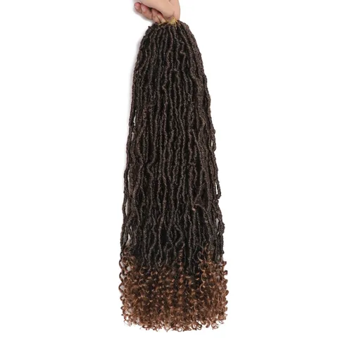 Vista 24 de Extensiones de cabello de ganchillo de 12 pulgadas de pelo sintético de ganchillo 1B, extensiones de cabello de ganchillo suaves