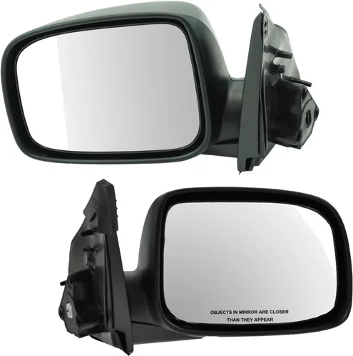 Vista 23 de TRQ Conjunto de 2 piezas de espejo lateral para conductor y pasajero, ajuste eléctrico, sin calefacción, sin memoria, color negro, compatible