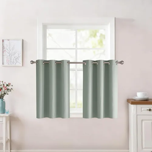 Vista 108 de RYB HOME - Cortinas para armario de 36 pulgadas, cortinas para oscurecer la habitación con ojales resistentes a la oxidación, cortinas de Aqua