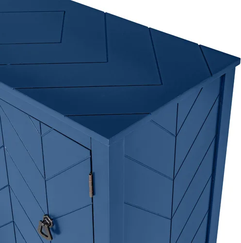 Vista 6 de VilroCaz Armario de almacenamiento multifuncional, gabinete de almacenamiento de madera para bufé, sofá, mesa, mesa auxiliar con estante ajustable
