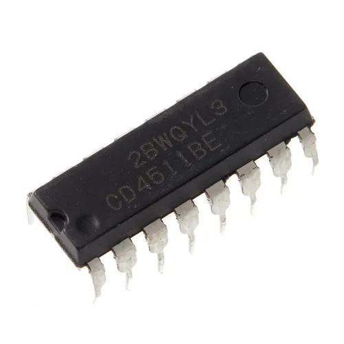 Vista 2 de 20pcs CD4511BE CD4511 4511 CMOS BCD-a-7-Segment Latch Decodificador Drivers IC, DIP-16.
