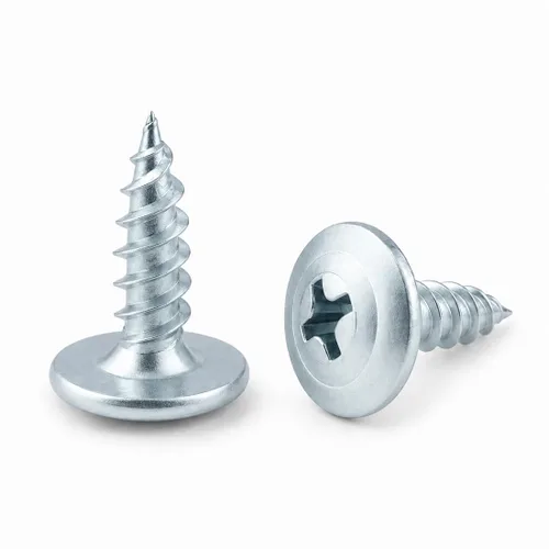 Vista 9 de BCP Fasteners Tornillos de madera con cabeza de braguero galvanizada #8 x 1, paquete de 100 Cabeza de armadura modificada, Phillips Drive, rosca