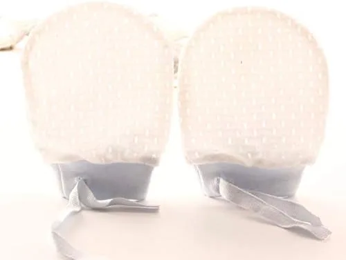 Vista 7 de Lindos guantes de algodón para niños y niñas, guantes ajustables con cordón ajustable para bebés
