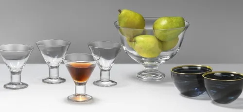 Vista 4 de Badash Caprice - Vasos de Martini de cristal – Juego de 4 vasos de Martini o postre de 6 onzas de 4.5 pulgadas de alto – Vidrio de cristal sin plomo