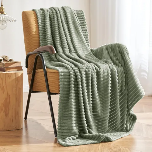 Vista 15 de MIULEE Manta de forro polar, duradera, afelpada, extra suave, cálida, acogedora, manta de franela a rayas rojas burdeos para sofá, cama, 30 x 40