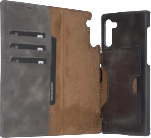 Vista 173 de Venito Florence - Funda de piel compatible con Samsung Galaxy S9, extra segura con bloqueo RFID, cartera desmontable para teléfono (gris decolorado)