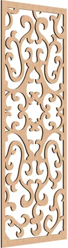 Vista 30 de 9 3/8 pulgadas de ancho x 24 3/8 pulgadas de alto x 1/4 de alto Smithfield paneles de pared de madera con calado, abedul