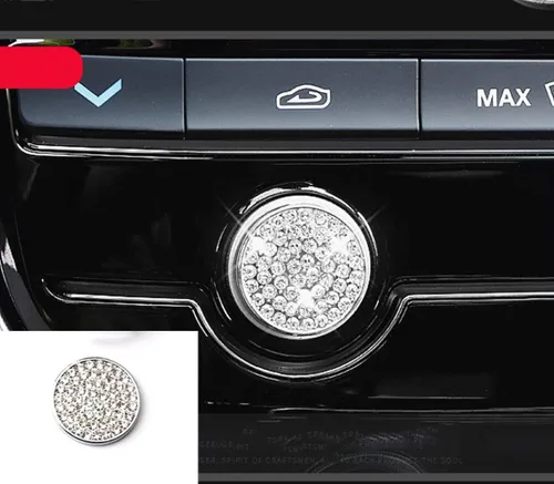 Vista 8 de Adecuado para Jaguar auto XF XE F-PACE Accesorios brillantes, botón de estacionamiento electrónico, perilla de control de engranajes, juego