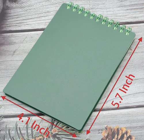 Vista 5 de Yansanido Cuaderno en Espiral con Encuadernación Superior, 4 Piezas, 4 Colores, Tamaño A6, Tapa Dura Gruesa de Plástico, Papel Rayado de 8 mm, 80