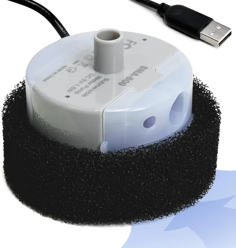 Vista 11 de Bomba de repuesto ultrasilenciosa para fuentes de agua de acero inoxidable para gatos, motor SMA-800, segura y fácil de limpiar con bajo voltaje DC