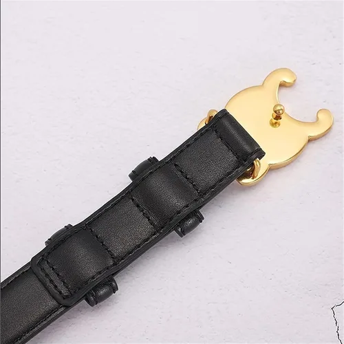 Vista 4 de Géneric Cinturón de cuero ajustado para mujer, cinturón de jeans casual para mujer, hebilla de metal, cinturón formal a juego para pantalones
