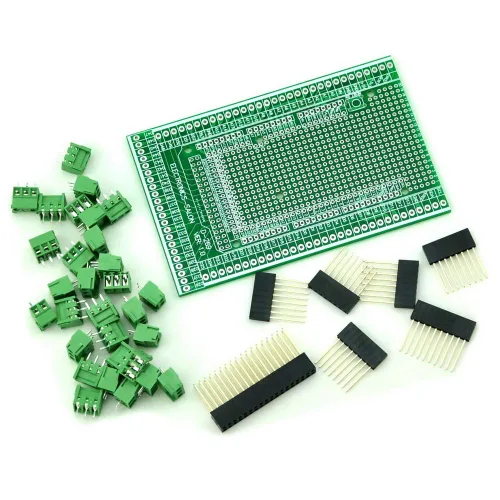 Vista 6 de Electronics-Salon Kit de tabla protectora de bloque terminal/tornillo prototipo, para Arduino MEGA-2560 R3.
