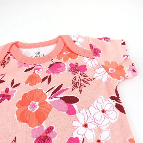 Vista 2 de HonestBaby Girls Organic Cotton Short Sleeve Bodysuits Multipack