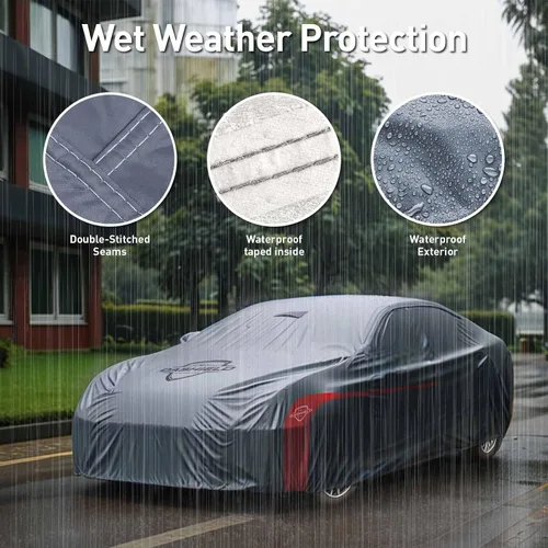 Vista 4 de USCarcover Funda ligera para automóvil Mercedes-Benz 380SL 1981-1985 convertible de 2 puertas y techo duro, cobertura completa resistente al agua