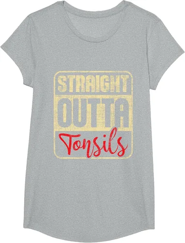 Vista 66 de Straight Outta Amígdalas - Camiseta de recuperación de cirugía de eliminación de amígdalas Asphalt Grey