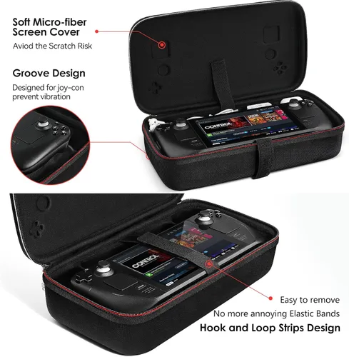 Vista 3 de iVoler Funda de transporte diseñada para cubierta de vapor, funda de transporte rígida protectora con adaptador de CA integrado, almacenamiento