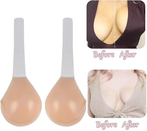 Vista 8 de Sujetador invisible levantado, sujetador adhesivo de silicona, cinta adhesiva de silicona oculta con correa, brasier Invisilift para pechos grandes