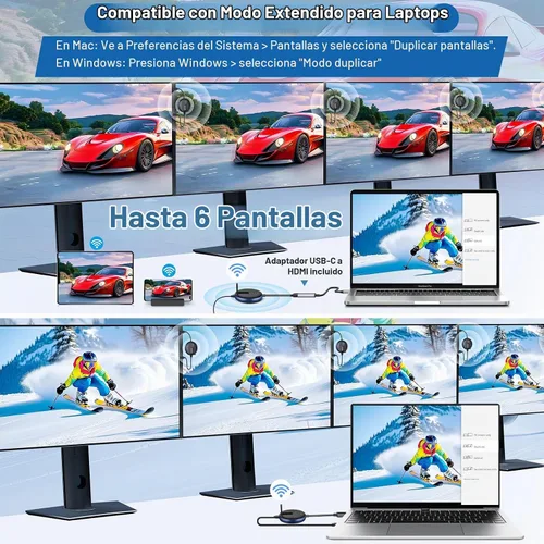 Vista 14 de HDMI inalámbrico PRO: un transmisor y tres receptores, kit de extensor de múltiples TV inalámbrica, control de calor, Plug and Play, 165 pies/164.0