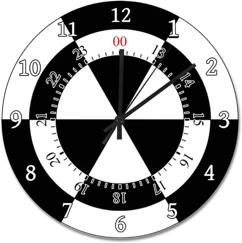 Vista 21 de ArogGeld Reloj de pared de madera de 12 pulgadas, funciona con pilas, silencioso, sin tictac, moderno, para dormitorio, sala de estar, decoración