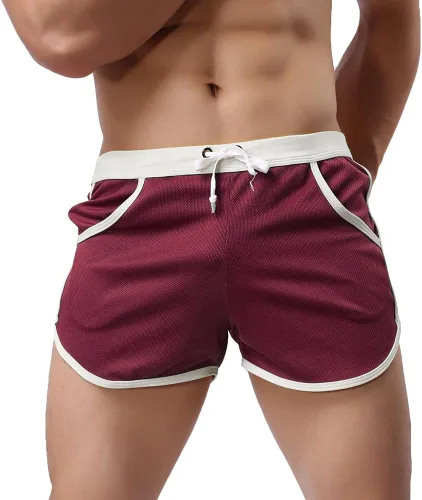 Vista 2 de Rexcyril Pantalones cortos para hombre, para correr, entrenamiento, fisicoculturismo, gimnasio, atléticos, deportivos, casuales, pantalones cortos