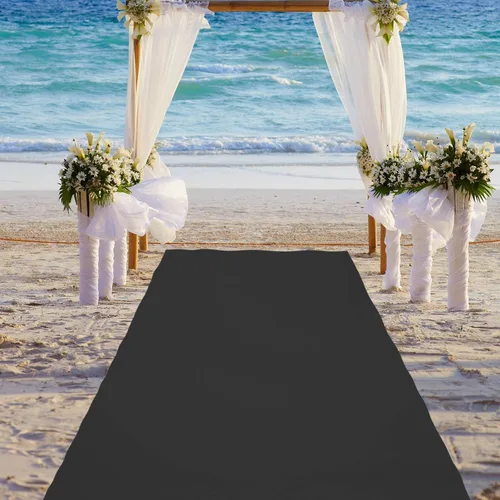 Vista 2 de Boao Alfombra de pasillo de neopreno reutilizable de 10 x 2,3 pies, alfombra de piso de plástico antideslizante con respaldo de goma para pasillo