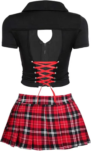 Vista 6 de TiaoBug - Conjunto de lencería para mujer, diseño de cuadros