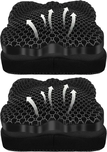 Vista 8 de NEW-Vi Cojín antideslizante para asiento de kayak, cojín de gel doble grueso, cojín de asiento de gel impermeable para kayak, alivio del dolor