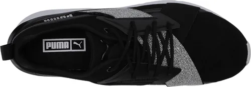 Vista 5 de Puma Tenis Muse X-2 para mujer color negro plateado talla 6 M de EE UU Negro