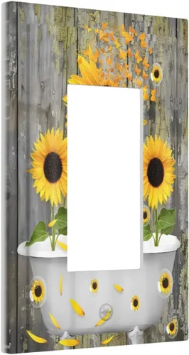 Vista 90 de Placa de pared de 1 cuadrilla, diseño de playa, océano, amanecer, mar, atardecer, cubierta de interruptor de luz en blanco, decorativo, sin