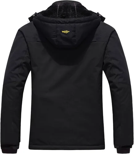 Vista 2 de Wantdo - Chaqueta de esquí impermeable con capucha, cálida, resistente al viento, la lluvia y el invierno, para hombre