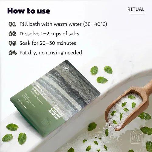 Vista 5 de Sales del Mar Muerto para remojar, relajante baño de sal para rejuvenecimiento corporal, sales de baño 100% naturales de sal gruesa del mar muerto